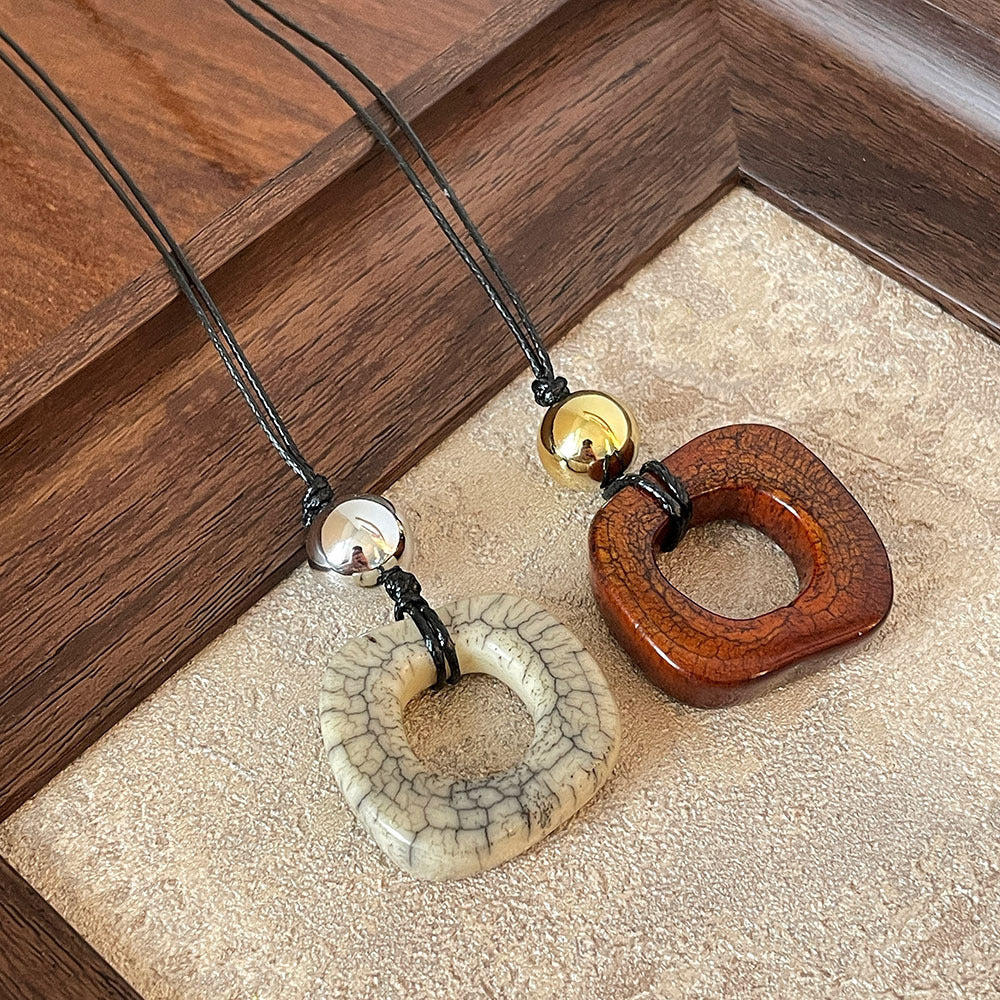 Geometric Square Necklace Design Of Special Interest